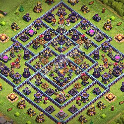 Base Trofi TH15 dengan Link, Liga Legenda, Hybrid, Salin Desain Base Balai Kota 15 2026, #1472