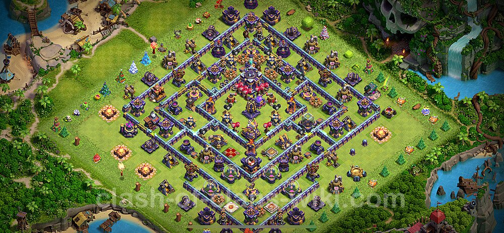 Diseño de aldea Anti 2 Estrellas Ayuntamiento 15 Copiar, Liga de Leyenda - COC TH15 Perfecta Distribucion 2024 + Enlace, #1