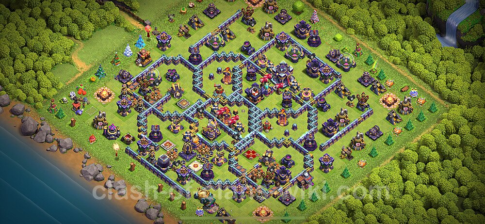 TH15 Trophy Base Plan with Link, Copy Town Hall 15 Base Design 2024, #1266