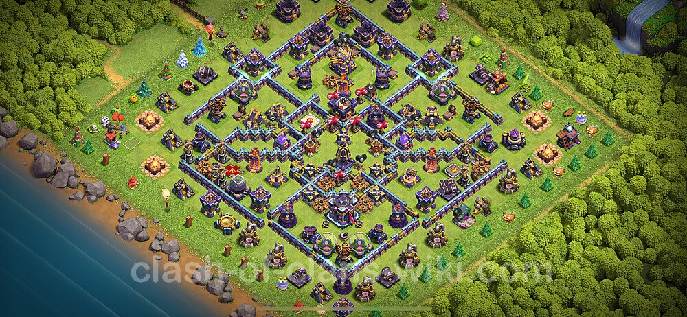 TH15 Trophy Base Plan with Link, Copy Town Hall 15 Base Design 2024, #1293