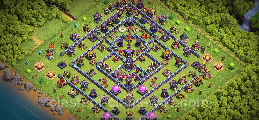 Die Anti 3 Sterne Base RH15 + Link 2024 - COC Rathaus 15 Kopieren Base, #1383