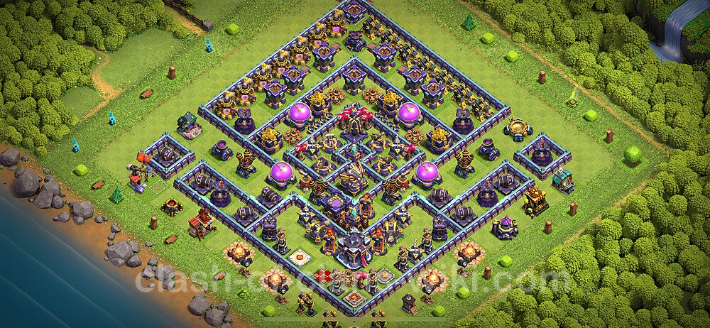 Die Anti 3 Sterne Base RH15 + Link, Anti Alles 2024 - COC Rathaus 15 Kopieren Base, #1456