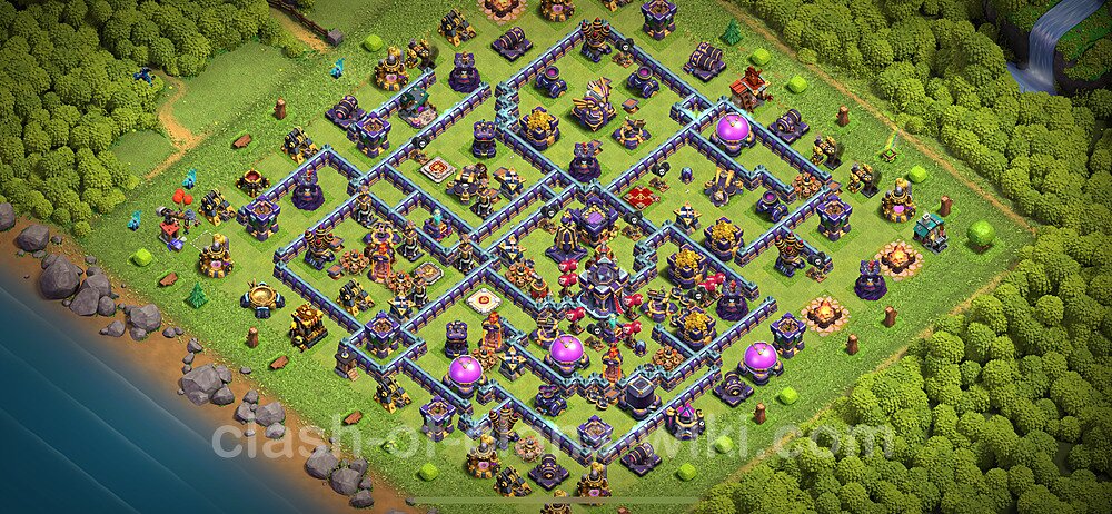 Die Anti 2 Sterne Base RH15 + Link, Anti Alles 2024 - COC Rathaus 15 Kopieren Base, #1461