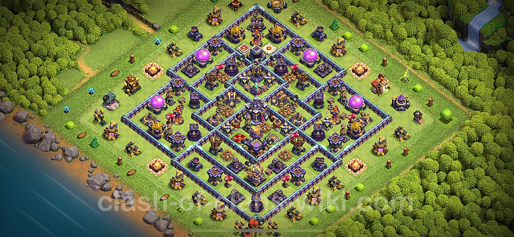 TH15 Trophy Base Plan with Link, Legend League, Hybrid, Copy Town Hall 15 Base Design 2024, #1472