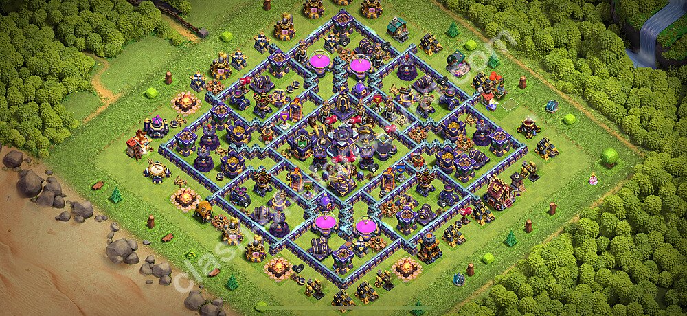 Municipio livello 15 Base + Link, Legend League, Ibrido - Miglior Disposizione Villaggio per Difesa COC 2026 TH15, #2527