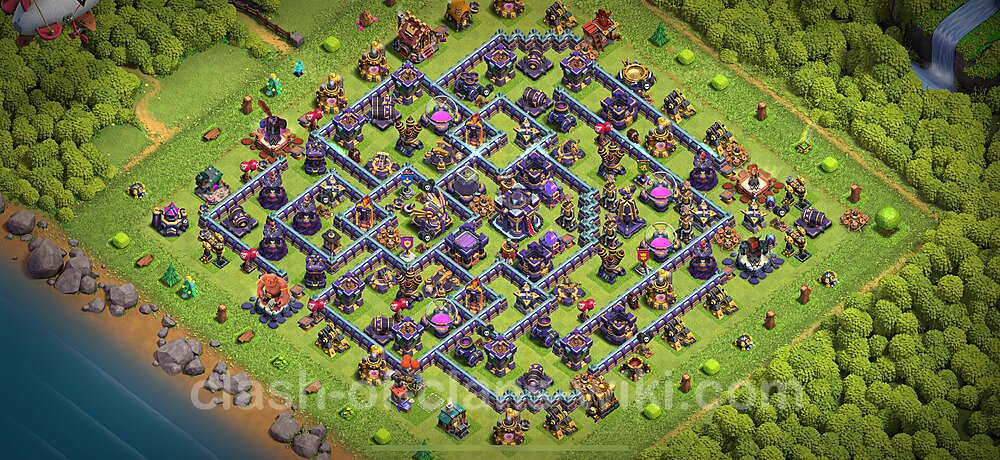 TH15 Anti 2 Stars Base Plan with Link, Hybrid, Copy Town Hall 15 Base Design 2025, #2617