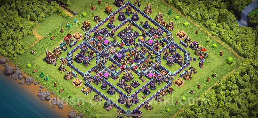 TH15 Anti 3 Stars Base Plan with Link, Copy Town Hall 15 Base Design 2025, #2619