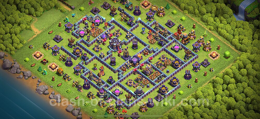 TH15 Trophy Base Plan with Link, Copy Town Hall 15 Base Design 2025, #2634
