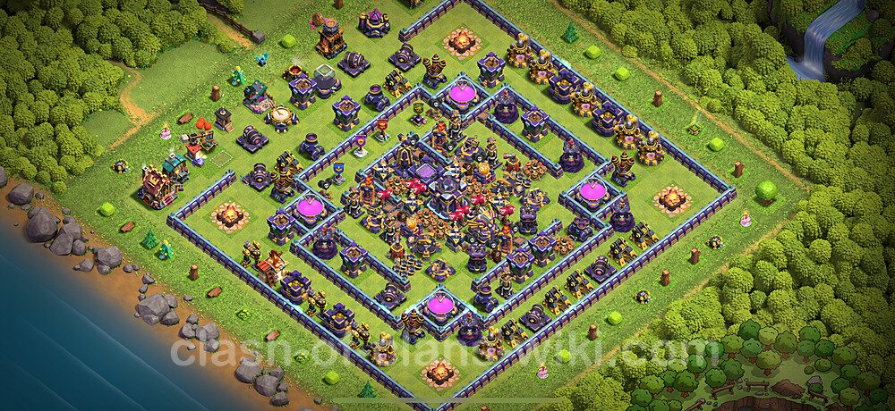 TH15 Anti 2 Stars Base Plan with Link, Anti Everything, Copy Town Hall 15 Base Design 2025, #2867