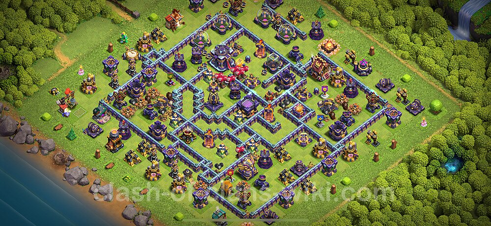 TH15 Trophy Base Plan with Link, Legend League, Copy Town Hall 15 Base Design 2025, #2991