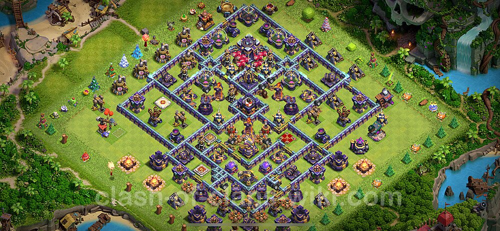 TH15 Anti 3 Stars Base Plan with Link, Anti Everything, Copy Town Hall 15 Base Design 2024, #3