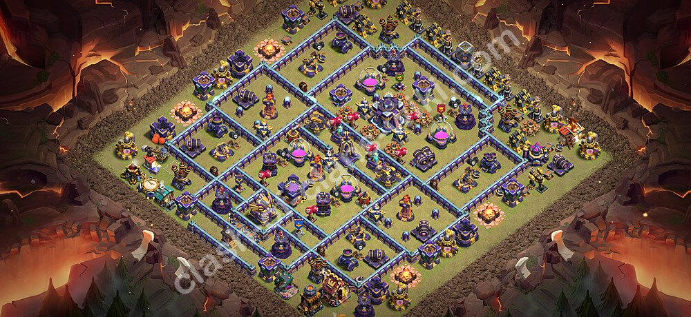 Base TH15 Upgrade Penuh dengan Link, Anti Udara / Naga Elektro, Salin Desain Base Level Maksimal Balai Kota 15 2026, #3260