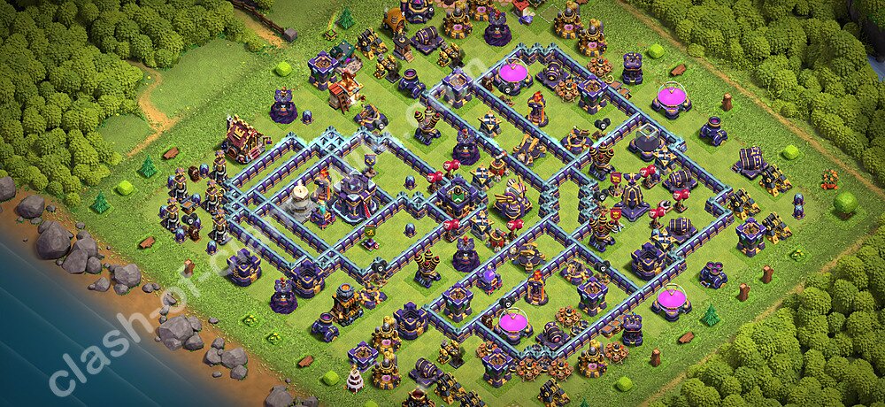 TH15 Anti 3 Stars Base Plan with Link, Anti Everything, Copy Town Hall 15 Base Design 2026, #3644