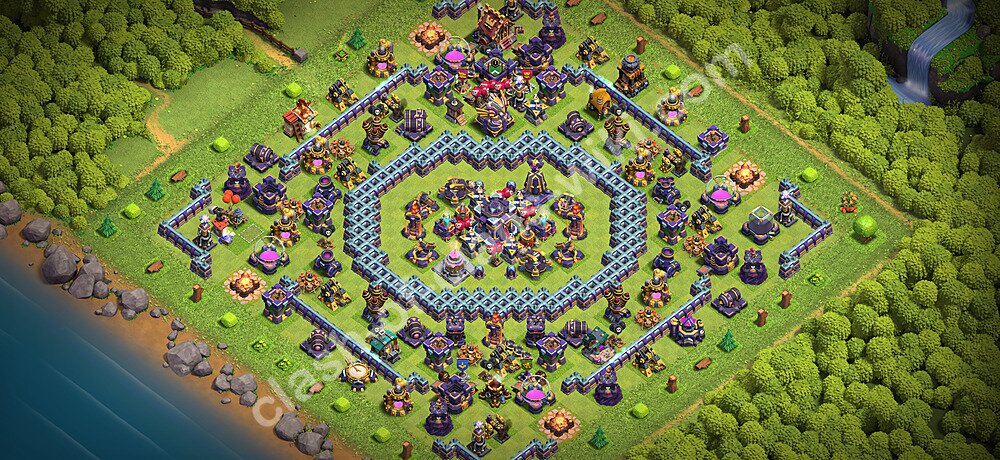 TH15 Trophy Base Plan with Link, Copy Town Hall 15 Base Design 2026, #3670