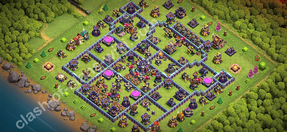 TH15 Anti 3 Stars Base Plan with Link, Copy Town Hall 15 Base Design 2026, #3707