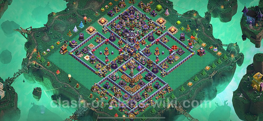 TH15 Trophy Base Plan with Link, Hybrid, Copy Town Hall 15 Base Design 2024, #688