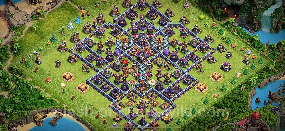 TH15 Anti 2 Stars Base Plan with Link, Legend League, Copy Town Hall 15 Base Design 2024, #709