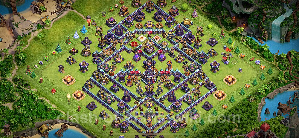 Best Anti 2 Stars Base TH15 with Link, Hybrid 2023 - Town Hall Level 15 ...