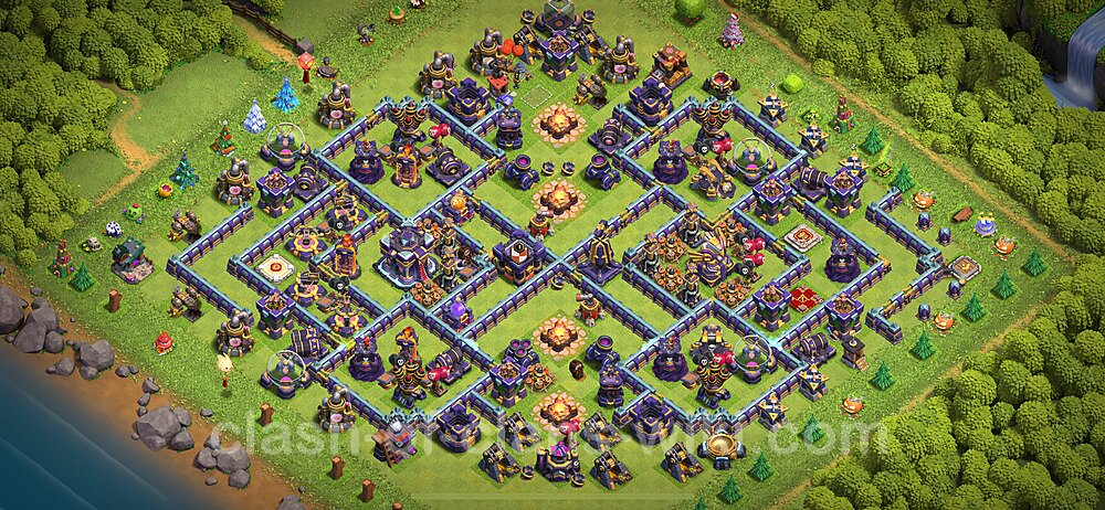 TH15 Trophy Base Plan with Link, Copy Town Hall 15 Base Design 2024, #761