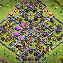 Base plan TH15 (design / layout) with Link, Anti Air / Electro Dragon, Hybrid for Farming 2026, #1477