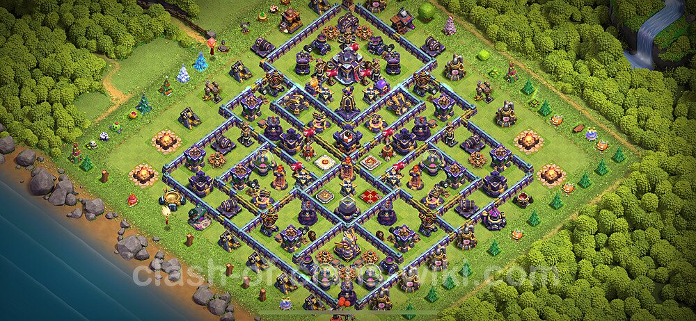 Base plan TH15 (design / layout) with Link, Anti Everything, Hybrid for Farming 2023, #1295
