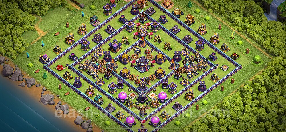 Base plan TH15 (design / layout) with Link, Anti Air / Electro Dragon, Hybrid for Farming 2024, #1473