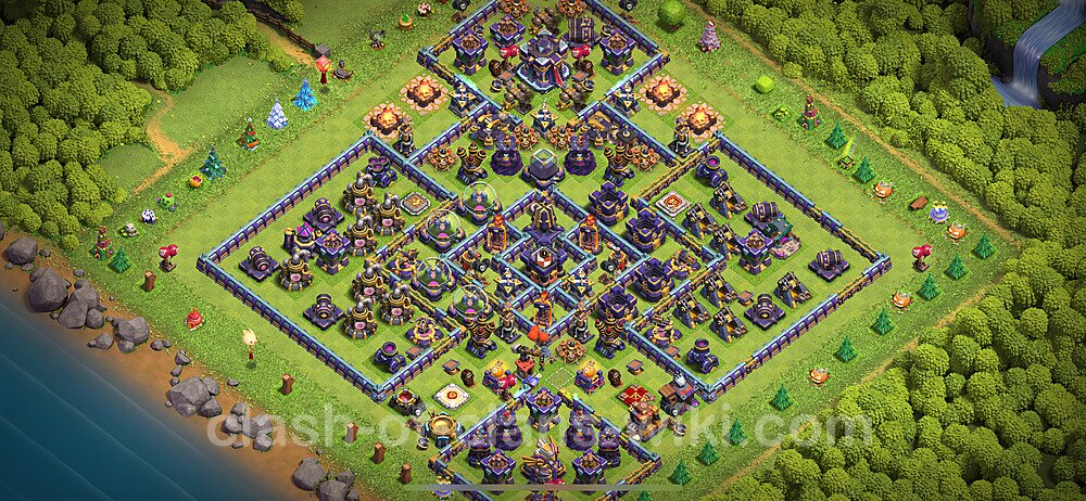 Base plan TH15 (design / layout) with Link, Anti Air / Electro Dragon, Hybrid for Farming 2024, #1477