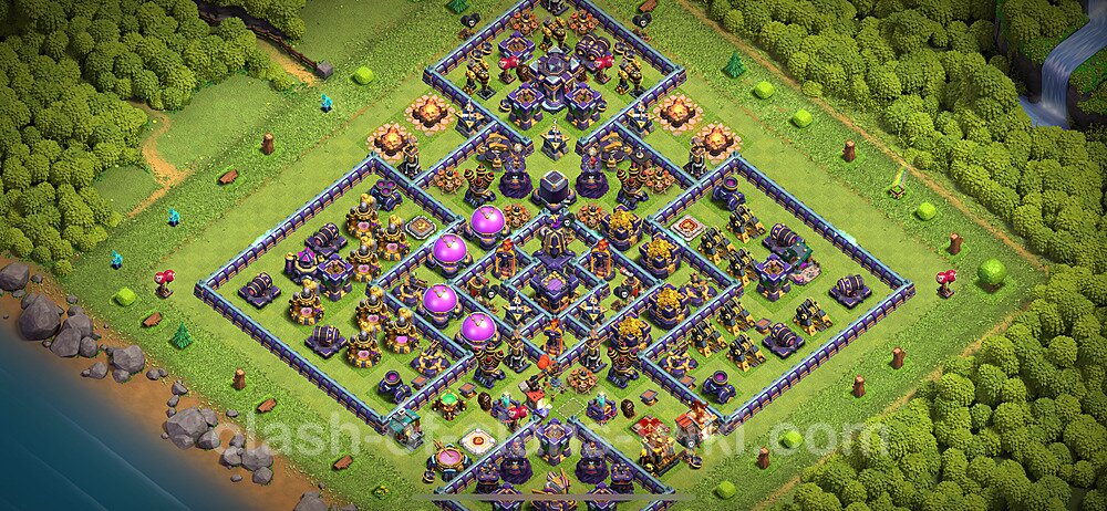 Base plan TH15 (design / layout) with Link, Anti Air / Electro Dragon, Hybrid for Farming 2024, #1477