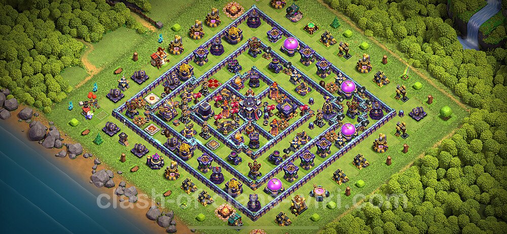 Base plan TH15 (design / layout) with Link, Anti Air / Electro Dragon for Farming 2024, #1478