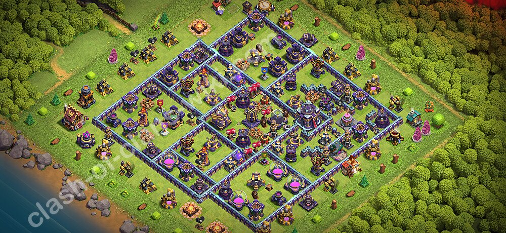 Farming Base Village HDV 15 + Lien (Link), Ligue des légendes 2026 - Hôtel de Ville 15 Base Copier, #1480