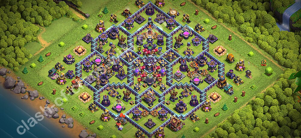 Base plan TH15 (design / layout) with Link, Anti 2 Stars, Hybrid for Farming 2026, #3666