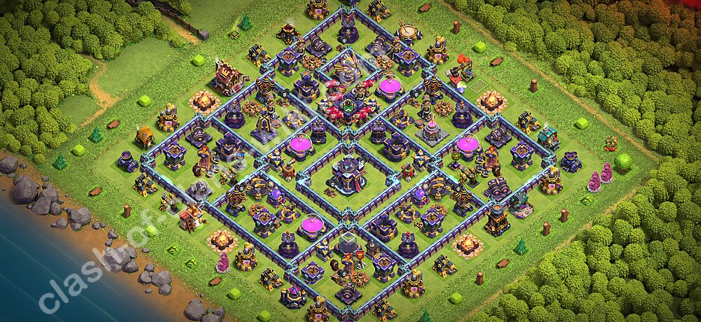Base plan TH15 (design / layout) with Link, Anti 3 Stars for Farming 2026, #3696