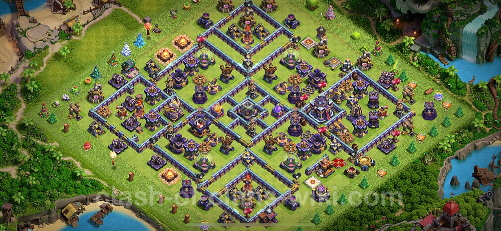 Base plan TH15 (design / layout) with Link, Anti Air / Electro Dragon, Hybrid for Farming 2024, #4