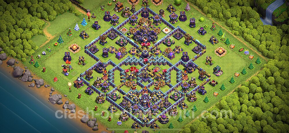 Base plan TH15 (design / layout) with Link, Anti 3 Stars, Hybrid for Farming 2024, #936