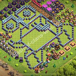 TH15 Troll Base Plan with Link, Copy Town Hall 15 Funny Art Layout 2026, #2571