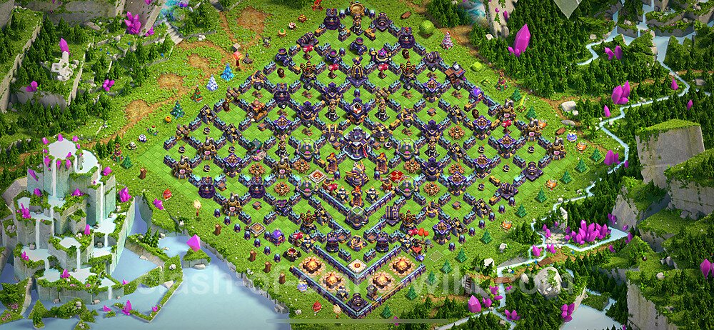 TH15 Troll Base Plan with Link, Copy Town Hall 15 Funny Art Layout 2024, #1
