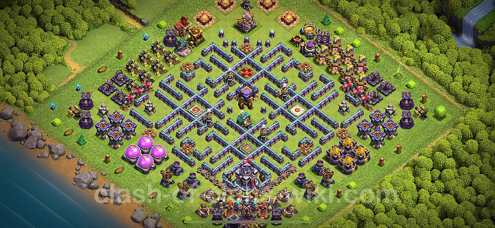 Die Troll Base RH15 + Link 2024 - COC Rathaus Level 15 Funny Troll Base, #1457