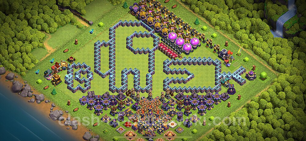 Die Troll Base RH15 + Link 2024 - COC Rathaus Level 15 Funny Troll Base, #1460