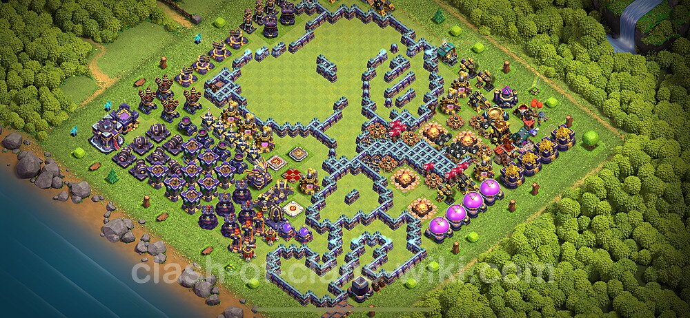 Die Troll Base RH15 + Link 2024 - COC Rathaus Level 15 Funny Troll Base, #1462