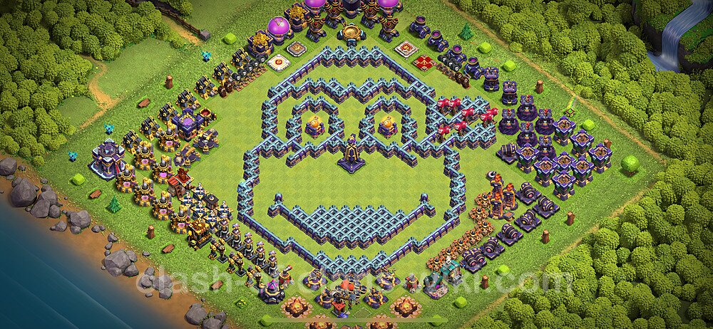 Die Troll Base RH15 + Link 2024 - COC Rathaus Level 15 Funny Troll Base, #1463