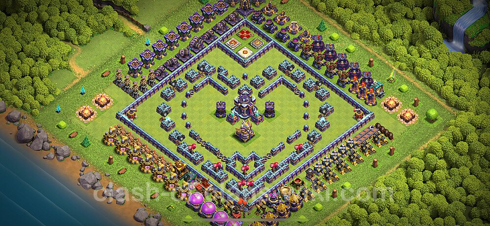 Die Troll Base RH15 + Link 2024 - COC Rathaus Level 15 Funny Troll Base, #1464