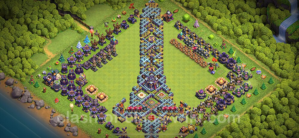 TH15 Troll Base Plan with Link, Copy Town Hall 15 Funny Art Layout 2024, #1465