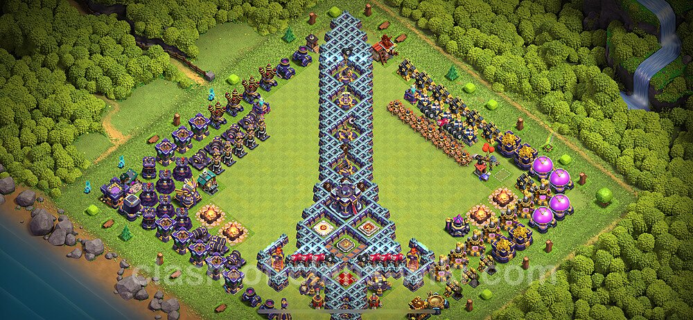 Die Troll Base RH15 + Link 2024 - COC Rathaus Level 15 Funny Troll Base, #1465