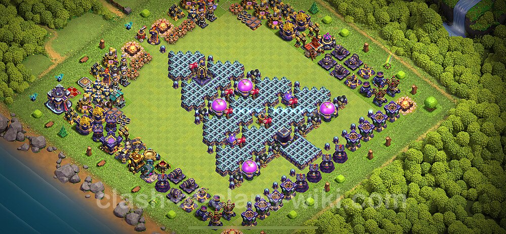 Die Troll Base RH15 + Link 2024 - COC Rathaus Level 15 Funny Troll Base, #1466