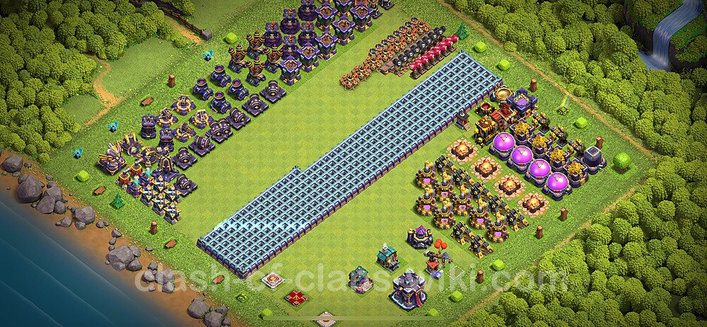 TH15 Troll Base Plan with Link, Copy Town Hall 15 Funny Art Layout 2024, #2240