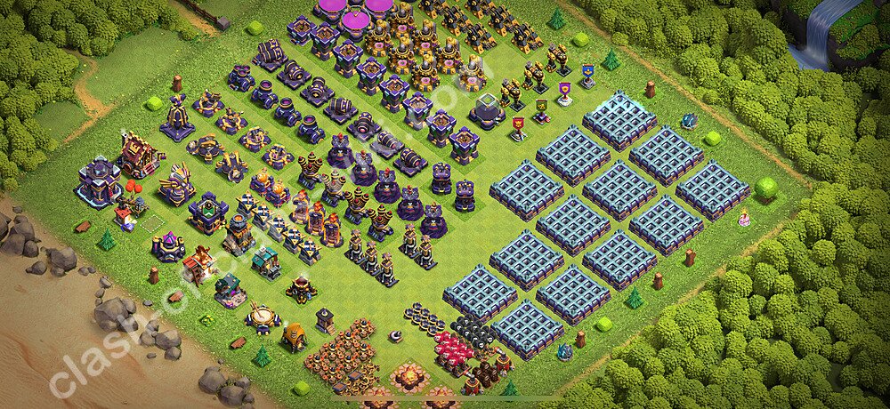 TH15 Troll Base Plan with Link, Copy Town Hall 15 Funny Art Layout 2026, #2516