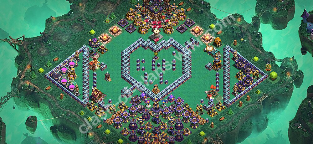 TH15 Troll Base Plan with Link, Copy Town Hall 15 Funny Art Layout 2026, #3565