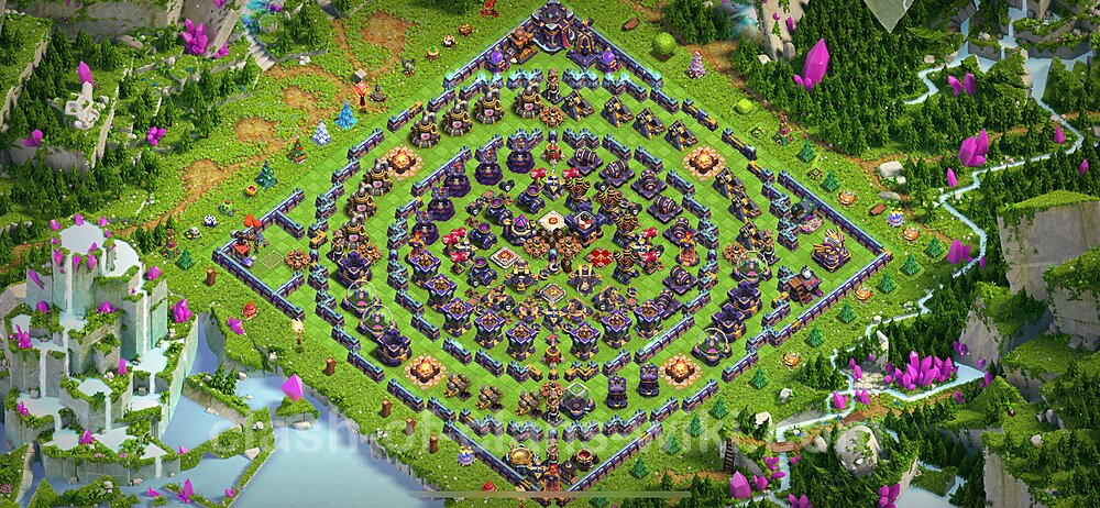 TH15 Troll Base Plan with Link, Copy Town Hall 15 Funny Art Layout 2024, #4