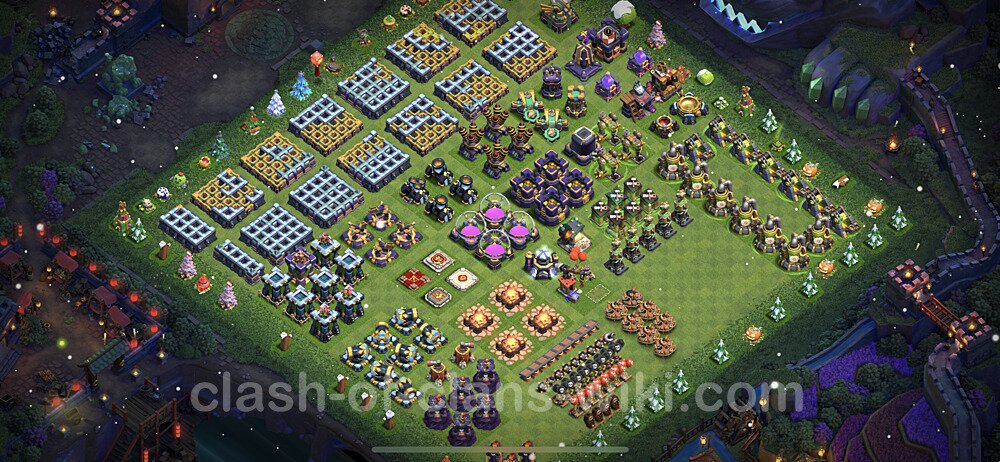 TH15 Troll Base Plan with Link, Copy Town Hall 15 Funny Art Layout 2024, #814