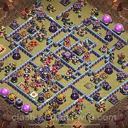 TH15 Anti 3 Stars War Base Plan with Link, Copy Town Hall 15 CWL Design, #1373